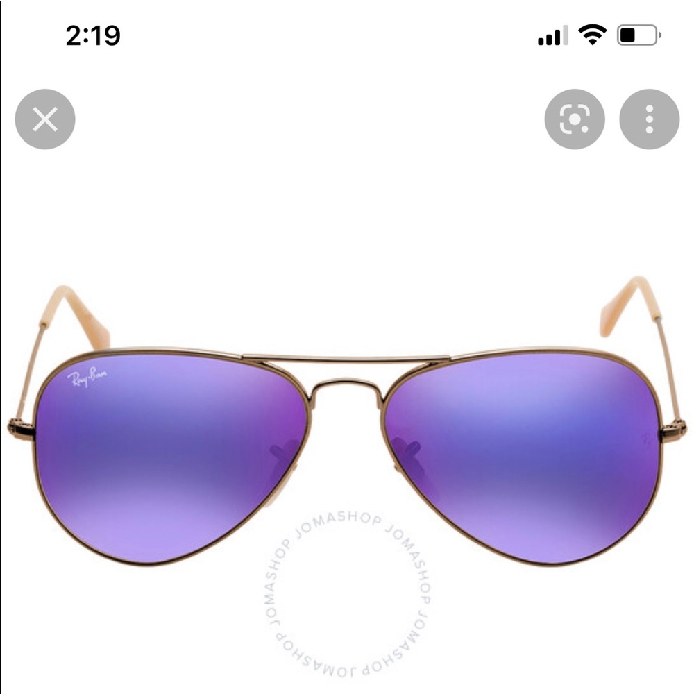 Purple reflective aviator raybans